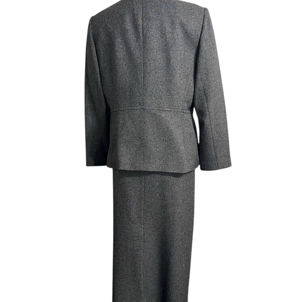 Le Suit Blazer & Skirt Suit Set 14p long sleeve midi length office church - Picture 3 of 6